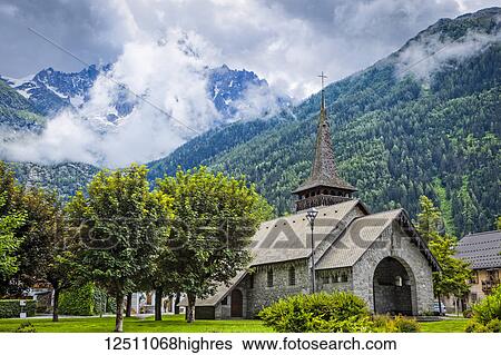 Les Praz de Chamonix medieval church and the base of Aiguille Dru mountain in the background; Chamonix-Mont-Blanc, Haute-Savoie, France View Large Photo Image Stock Photograph - Les Praz de Chamonix medieval church and the base of Aiguille Dru mountain in the background; Chamonix-Mont-Blanc, Haute-Savoie, France. Fotosearch