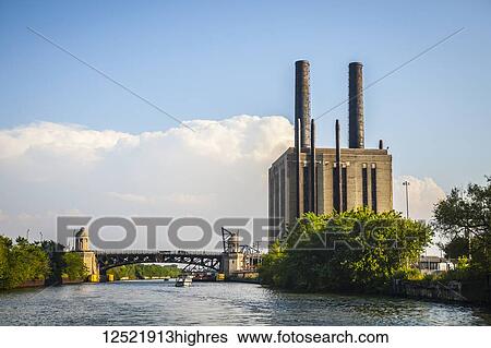 Looking South toward Roosevelt Road bridge on the Chicago River; Chicago, Illinois, United States of America View Large Photo Image Stock Photograph - Looking South toward Roosevelt Road bridge on the Chicago River; Chicago, Illinois, United States of America. Fotosearch