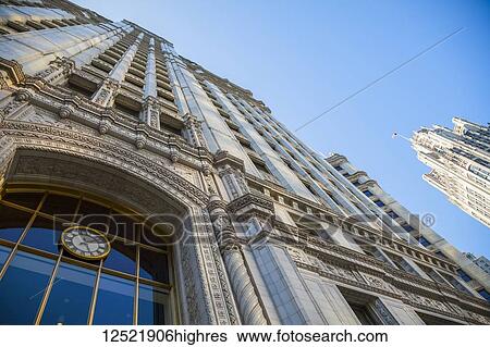 Low angle view of architecture in downtown Chicago; Chicago, Illinois, United States of America View Large Photo Image Stock Photograph - Low angle view of architecture in downtown Chicago; Chicago, Illinois, United States of America. Fotosearch
