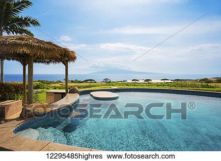 Luxury Home With Swimming Pool View Large Photo Image Stock Photograph - Luxury Home With Swimming Pool. Fotosearch