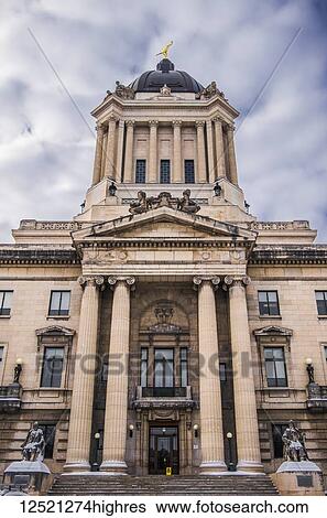 Stock Photograph - Manitoba Legislative Building; Winnipeg, Manitoba, Canada. Fotosearch