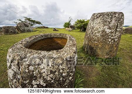 Megalithic stone jars at Site 1, Plain of Jars; Xiangkhouang, Laos View Large Photo Image Stock Photograph - Megalithic stone jars at Site 1, Plain of Jars; Xiangkhouang, Laos. Fotosearch