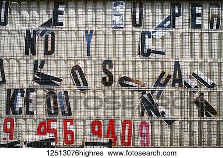 Message sign with jumbled letters and numbers; Rockwood, Ontario, Canada View Large Photo Image Stock Photograph - Message sign with jumbled letters and numbers; Rockwood, Ontario, Canada. Fotosearch