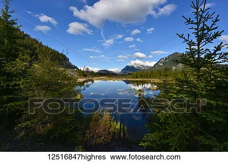 Mount Rundle seen across Vermilion Lakes, Banff National Park; Alberta, Canada View Large Photo Image Stock Photograph - Mount Rundle seen across Vermilion Lakes, Banff National Park; Alberta, Canada. Fotosearch