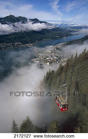 Mt. Roberts Tram Over Downtown Juneau Se Alaska View Large Photo Image Stock Photo - Mt. Roberts Tram Over Downtown Juneau Se Alaska. Fotosearch