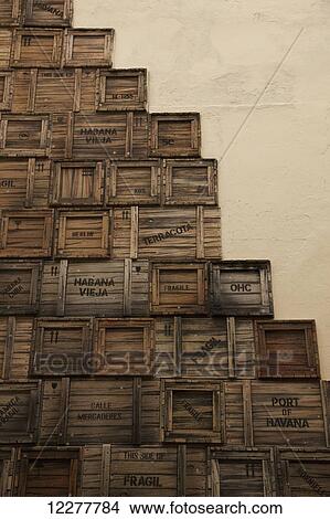Mural of crates on a wall; Havana, Cuba View Large Photo Image Picture - Mural of crates on a wall; Havana, Cuba. Fotosearch