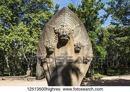 Naga sculpture, Beng Meala; Siem Reap, Cambodia View Large Photo Image Stock Photograph - Naga sculpture, Beng Meala; Siem Reap, Cambodia. Fotosearch