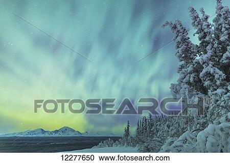 Northern lights over the Copper River and Wrangell Mountains near Glennallen, Southcentral Alaska, USA, Winter View Large Photo Image Stock Image - Northern lights over the Copper River and Wrangell Mountains near Glennallen, Southcentral Alaska, USA, Winter. Fotosearch