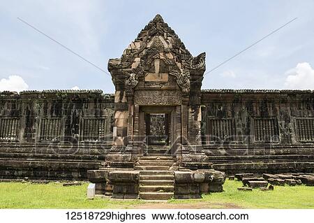 Northern portico of the South Quadrangle, Vat Phou Temple Complex; Champasak, Laos View Large Photo Image Stock Photograph - Northern portico of the South Quadrangle, Vat Phou Temple Complex; Champasak, Laos. Fotosearch