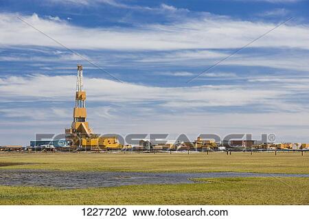 Oil and gas drill rig with surrounding infrastructure, Prudhoe Bay, Arctic Alaska, USA, Summer View Large Photo Image Stock Image - Oil and gas drill rig with surrounding infrastructure, Prudhoe Bay, Arctic Alaska, USA, Summer . Fotosearch
