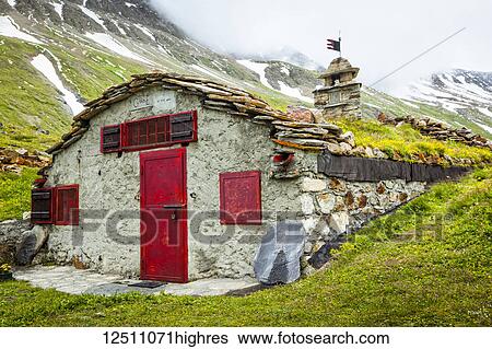 Stock Photograph - Old ruins at Val Veni, Alps; Aosta Valley, Italy. Fotosearch