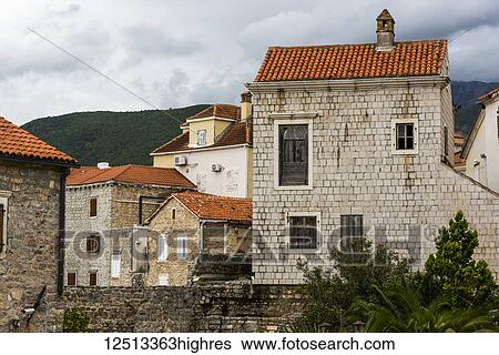 Old stone houses; Budva, Opstina Budva, Monte View Large Photo Image Stock Photograph - Old stone houses; Budva, Opstina Budva, Monte. Fotosearch