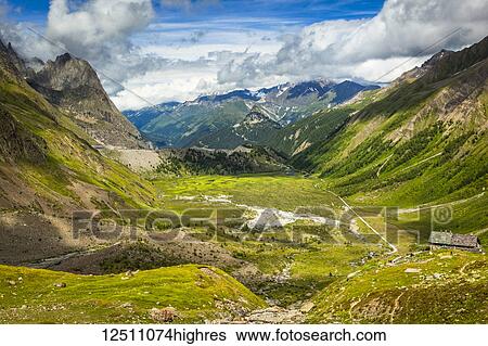 Overlook of Rifugio Elisabetta and Lac de Combal, Val Veni, Alps, Aosta Valley; Italy View Large Photo Image Stock Photograph - Overlook of Rifugio Elisabetta and Lac de Combal, Val Veni, Alps, Aosta Valley; Italy. Fotosearch
