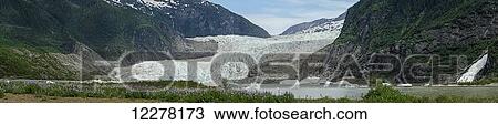 Panorama view of Mendenhall Glacier, Tongass National Forest, Southeast Alaska, summer View Large Photo Image Stock Image - Panorama view of Mendenhall Glacier, Tongass National Forest, Southeast Alaska, summer. Fotosearch