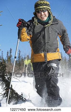 People snowshoeing, Interior Alaska north of Fairbanks, winter View Large Photo Image Stock Image - People snowshoeing, Interior Alaska north of Fairbanks, winter. Fotosearch