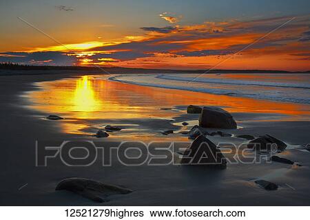 Port Bickerton Lighthouse Beach Park at sunrise; Nova Scotia, Canada View Large Photo Image Stock Photograph - Port Bickerton Lighthouse Beach Park at sunrise; Nova Scotia, Canada. Fotosearch