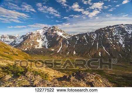Powerline Pass Valley and the Powerline Trail in Chugach State Park, Southcentral Alaska. View Large Photo Image Stock Image - Powerline Pass Valley and the Powerline Trail in Chugach State Park, Southcentral Alaska.. Fotosearch