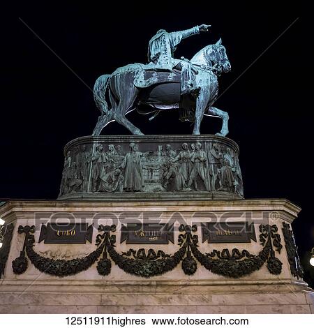 Stock Photograph - Prince Mihailo Monument in Republic Square; Belgrade, Vojvodina, Serbia. Fotosearch