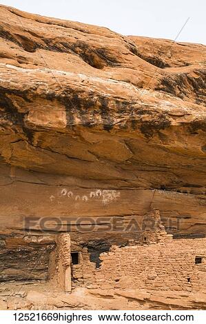 Stock Photograph - Reverse Handprints, Ancestral Pueblo, up to 1, 000 years old, Bears Ears National Monument; Utah, United States of America. Fotosearch