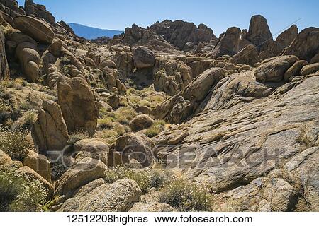 Rock formations in the Alabama Hills with blue sky; California, United States of America View Large Photo Image Stock Photograph - Rock formations in the Alabama Hills with blue sky; California, United States of America. Fotosearch