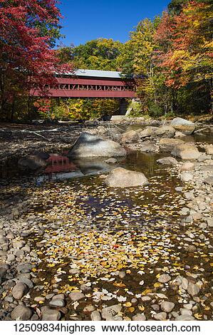 Saco River and covered bridge in autumn, White Mountains National Forest; Conway, New Hampshire, United States of America View Large Photo Image Stock Photograph - Saco River and covered bridge in autumn, White Mountains National Forest; Conway, New Hampshire, United States of America. Fotosearch