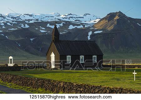 Small church on the Snaefellsnes peninsula; Budir, Iceland View Large Photo Image Stock Photograph - Small church on the Snaefellsnes peninsula; Budir, Iceland. Fotosearch