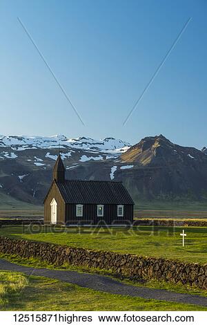 Small church on the Snaefellsnes peninsula; Budir, Iceland View Large Photo Image Stock Photograph - Small church on the Snaefellsnes peninsula; Budir, Iceland. Fotosearch
