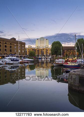 St Katherine's docks at dusk; London, England View Large Photo Image Stock Image - St Katherine's docks at dusk; London, England. Fotosearch