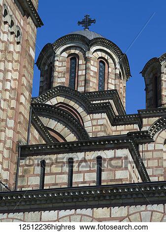 Stock Photograph - St. Mark's Church; Belgrade, Vojvodina, Serbia. Fotosearch