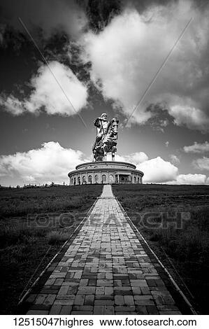 Statue of Chinggis (Genghis) Khan in the Mongolian countryside; Ulaanbaatar, Ulaanbaatar, Mongolia View Large Photo Image Stock Photograph - Statue of Chinggis (Genghis) Khan in the Mongolian countryside; Ulaanbaatar, Ulaanbaatar, Mongolia. Fotosearch