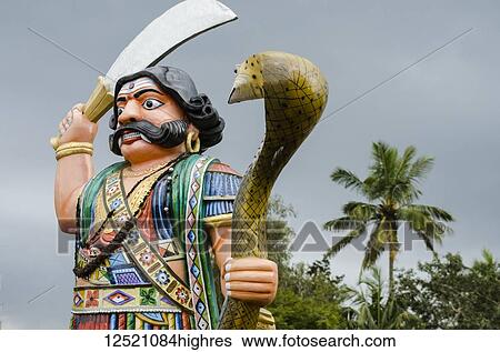 Statue of Mahishasura, buffalo demon, Chamundi Hills; Mysore, Karnataka, India View Large Photo Image Stock Photograph - Statue of Mahishasura, buffalo demon, Chamundi Hills; Mysore, Karnataka, India. Fotosearch