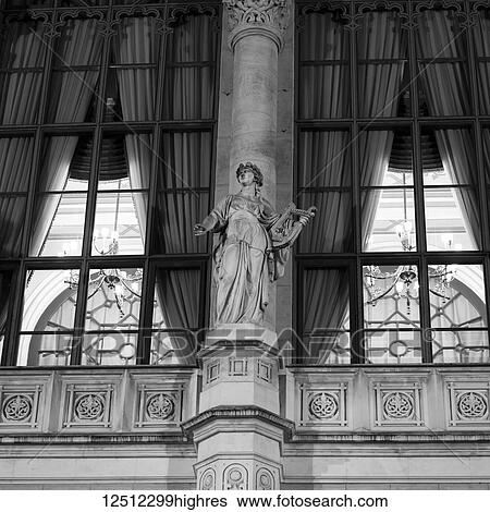Stock Photograph - Statue of male figure with a harp; Budapest, Budapest, Hungary. Fotosearch