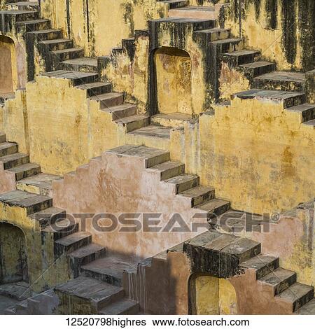 Stepwell; Jaipur, Rajasthan, India View Large Photo Image Stock Photograph - Stepwell; Jaipur, Rajasthan, India. Fotosearch