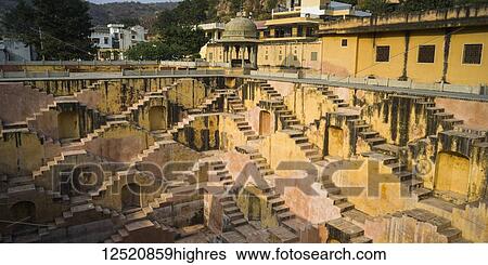 Stock Photograph - Stepwell; Jaipur, Rajasthan, India. Fotosearch