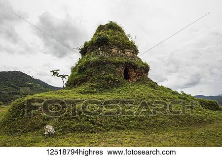 Stock Photograph - That Chom Phet; Muang Khoun, Xieng Khouang, Xiangkhouang, Laos. Fotosearch