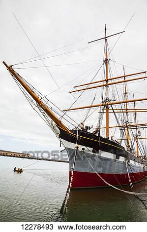 Stock Image - The historical sailing ship, Balclutha, docked at Fisherman's Wharf; San Francisco, California, United States of America. Fotosearch