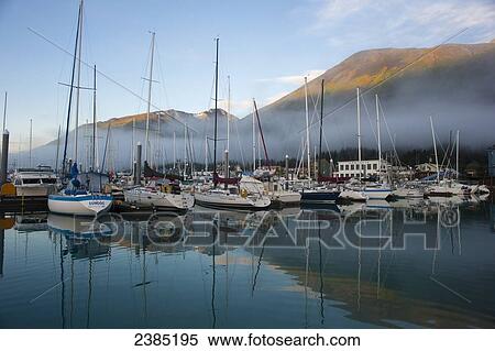 The waterfront of Seward, Alaska, with Mount Marthon in the background. View Large Photo Image Stock Photography - The waterfront of Seward, Alaska, with Mount Marthon in the background.. Fotosearch