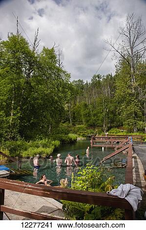 Tourists in the pools of Liard River Hot Springs, British Columbia, Canada View Large Photo Image Stock Image - Tourists in the pools of Liard River Hot Springs, British Columbia, Canada. Fotosearch