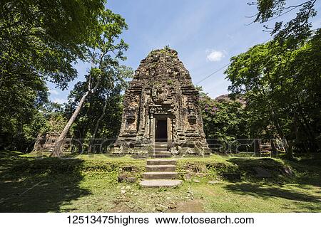 Tower in Prasat Yeah Puon, the South Group, Sambor Prei Kuk; Kompong Thom, Cambodia View Large Photo Image Stock Photograph - Tower in Prasat Yeah Puon, the South Group, Sambor Prei Kuk; Kompong Thom, Cambodia. Fotosearch