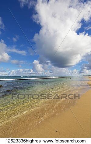 Stock Photograph - Tranquil ocean inside the reef at Baby Beach, North shore of Maui, Hawaii, United States of America. Fotosearch