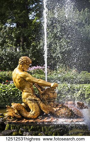 Triton Fountain; Peterhof, Russia View Large Photo Image Stock Photograph - Triton Fountain; Peterhof, Russia. Fotosearch