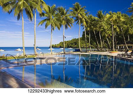 Tropical Resort Pool View Large Photo Image Stock Photograph - Tropical Resort Pool. Fotosearch