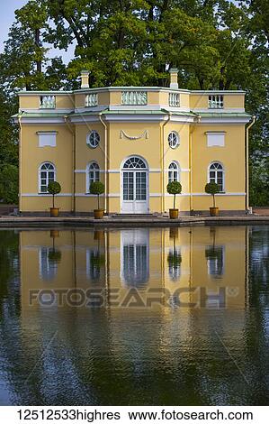 Stock Photograph - Upper Bathhouse Pavilion; Tsarskoye Selo, Pushkin, Russia. Fotosearch