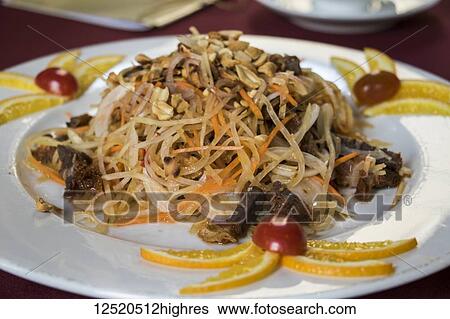 Vietnamese papaya salad with beef shank; Ho Chi Minh City, Ho Chi Minh, Vietnam View Large Photo Image Stock Photograph - Vietnamese papaya salad with beef shank; Ho Chi Minh City, Ho Chi Minh, Vietnam. Fotosearch