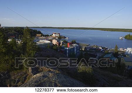 View from Bush Pilot's Monument lookout in Old Town; Yellowknife, Northwest Territories, Canada View Large Photo Image Stock Photo - View from Bush Pilot's Monument lookout in Old Town; Yellowknife, Northwest Territories, Canada. Fotosearch