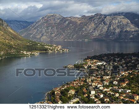 Stock Photograph - View from Kotor Fortress; Kotor, Monte. Fotosearch
