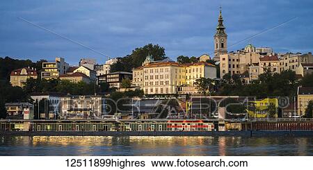 View of Belgrade from the Sava River; Belgrade, Vojvodina, Serbia View Large Photo Image Stock Photograph - View of Belgrade from the Sava River; Belgrade, Vojvodina, Serbia. Fotosearch