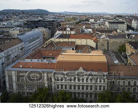 View of the cityscape of Budapest from St. Stephen's Basilica; Budapest, Budapest, Hungary View Large Photo Image Stock Photograph - View of the cityscape of Budapest from St. Stephen's Basilica; Budapest, Budapest, Hungary. Fotosearch