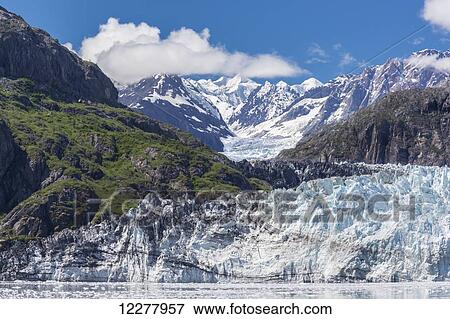 View of the face of Margerie Glacier, Glacier Bay National Park, Southeast Alaska, Summer. View Large Photo Image Stock Photo - View of the face of Margerie Glacier, Glacier Bay National Park, Southeast Alaska, Summer.. Fotosearch