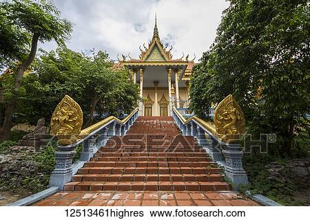 Stock Photograph - Wat Samrong Knong; Battambang, Cambodia. Fotosearch